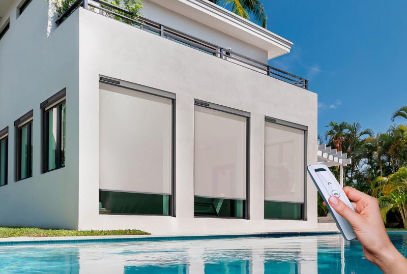 tipos de cortinas exteriores elegantes